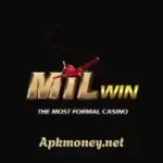 Logo of MTLWIN, featuring the text "THE MOST FORMAL CASINO" and the website "Apkmoney.net" on a black background.