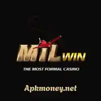 Logo of MTLWIN, featuring the text "THE MOST FORMAL CASINO" and the website "Apkmoney.net" on a black background.