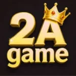 Golden text "2A game" on a dark background, with a crown atop the letter "A," conveying a regal and competitive gaming atmosphere.