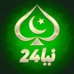 Logo featuring a green spade symbol with a crescent and star, along with the Arabic numeral "24" in white, representing a Pakistani brand.