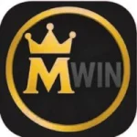 App icon for MWin featuring a golden crown above the text "MWIN" within a gold circle on a black background.